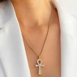 Stainless Steel Geometric Pendant Necklace for Women 9 Sf24d7596f2bd4977a5d9b01136c7b633S