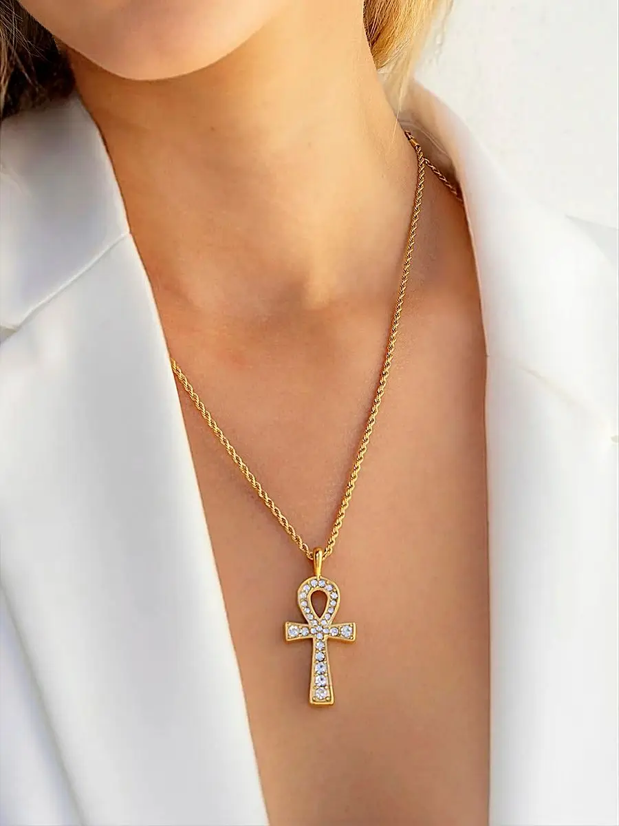 Stainless Steel Geometric Pendant Necklace for Women 2 Stainless Steel Geometric Pendant Necklace for Women - Image 2