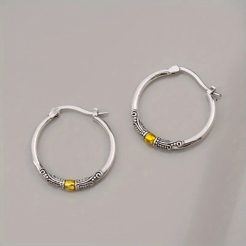 Vintage Geometric Hoop Earrings for Women 3 Vintage Geometric Hoop Earrings for Women - Image 3
