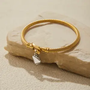 Stainless Steel Heart Bracelet for Women 10 Sf26670c9bbf347cc9672fe70b089d39ft