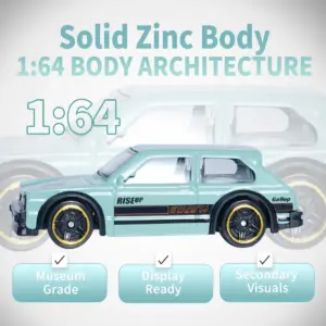 Light Green Alloy Car Model 1:64 Scale 10 Sf275e99107454b008c197857f6334307i