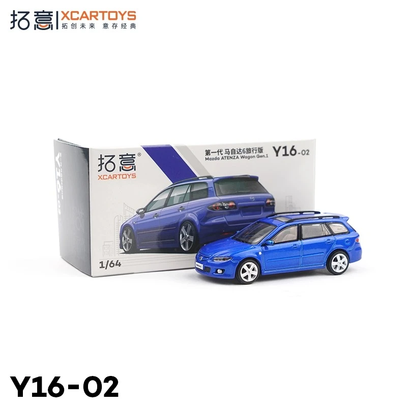 Blue Mazda Station Wagon Diecast Model 1:64 Scale 5 Blue Mazda Station Wagon Diecast Model 1:64 Scale - Image 5