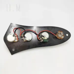 Black JB Electric Bass Control Board with Ornate Design 7 Sf2b4a139529944fd8b0673ce014dbe52n