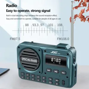 Vibrant Blue-Green Portable FM Radio 11 Sf2bb925e00df47bd9b98848a4e1a6a10F 1