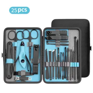 Professional Stainless Steel Manicure Set with Case 15 Sf2d06f3b997f4e0ca5cc913b31efd736S 2