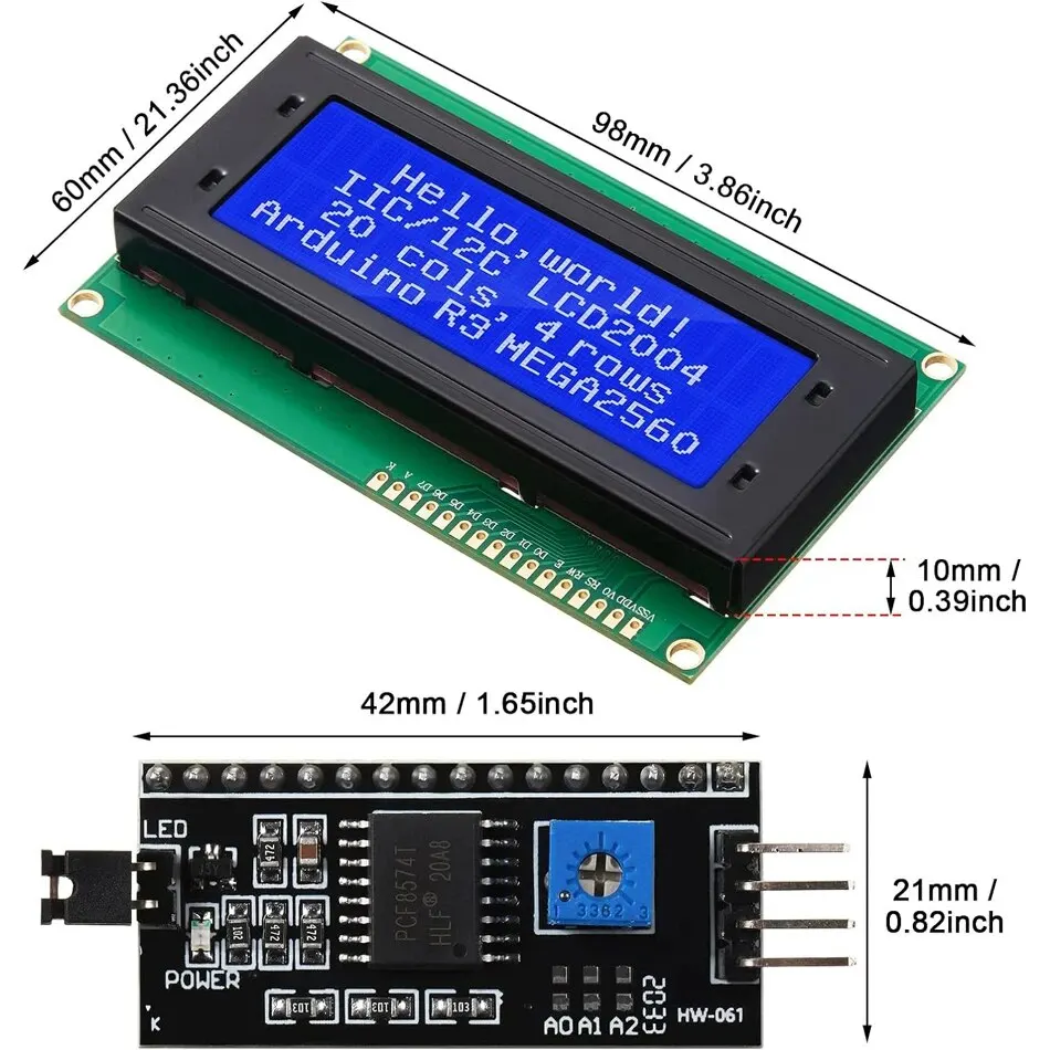 LCD2004 20x4 Character Display with I2C 2 LCD2004 20x4 Character Display with I2C - Image 2