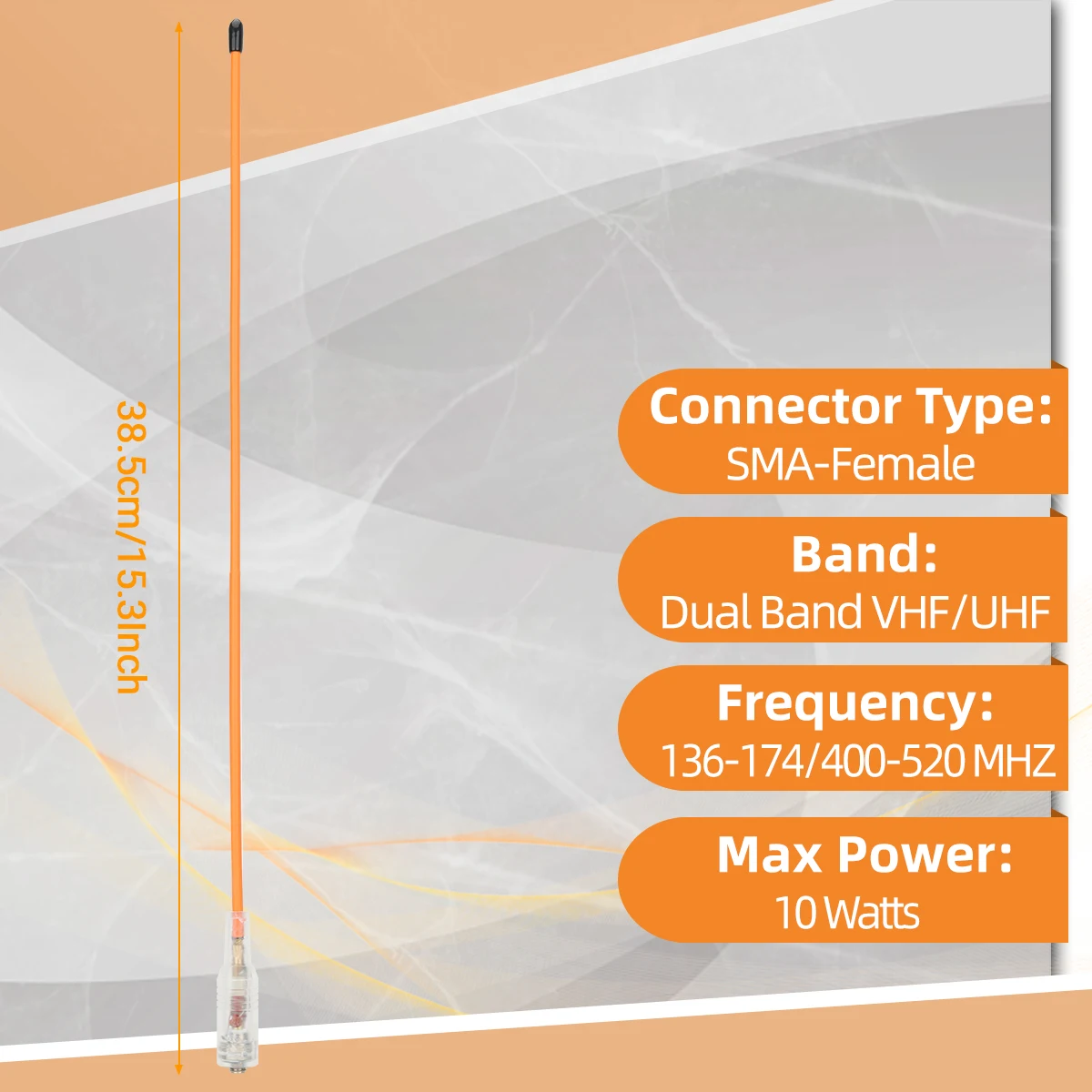 Vibrant Orange Dual-Band Ham Radio Antenna 6 Vibrant Orange Dual-Band Ham Radio Antenna - Image 6
