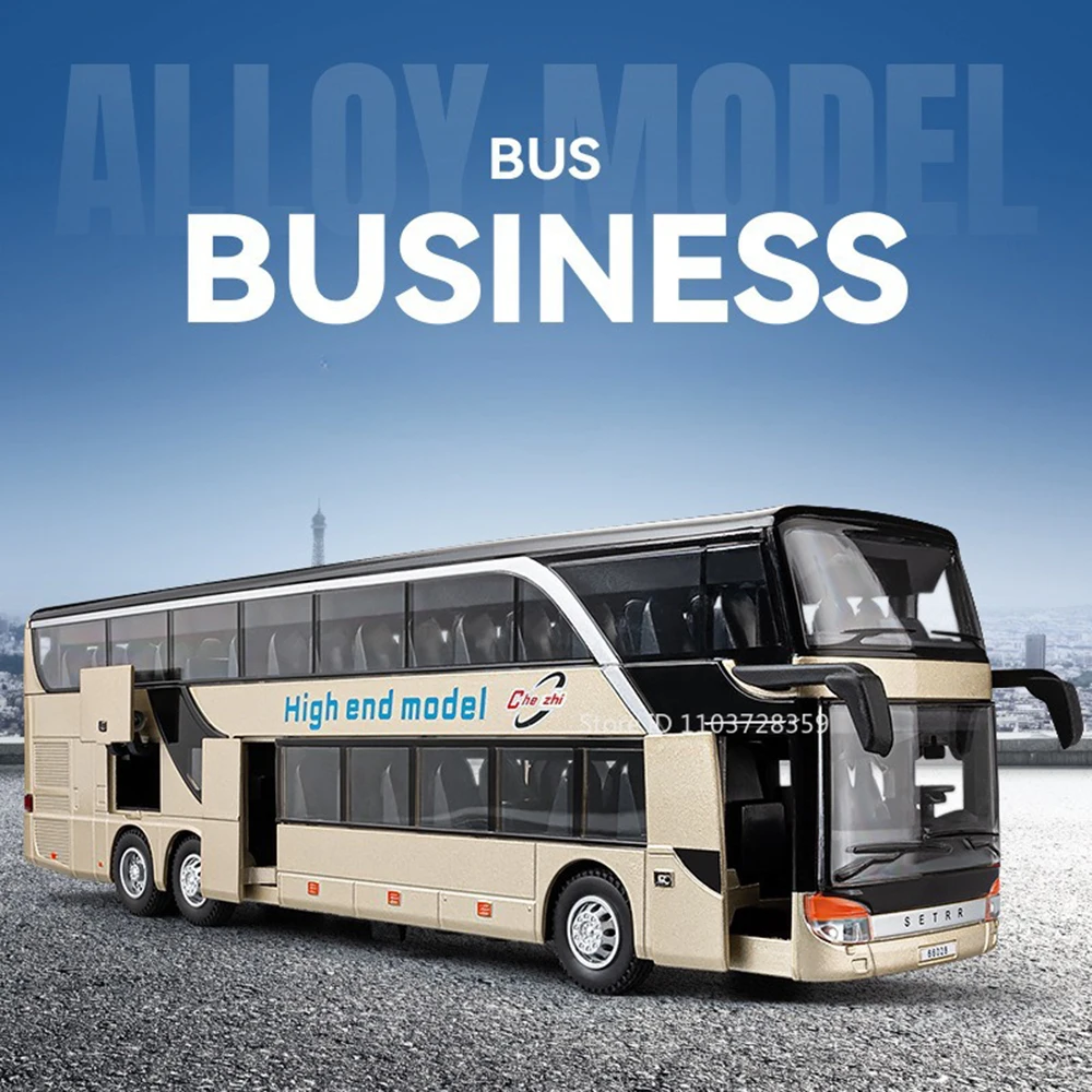 Blue 1:30 Scale Model Bus for Collectors 6 Blue 1:30 Scale Model Bus for Collectors - Image 6