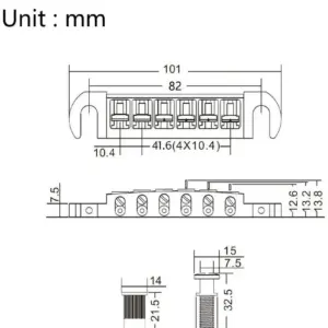 Wilkinson WOGT3 Chrome Silver Guitar Bridge 9 Sf328ea2e9ee146e7a9845b22891bbc5aI