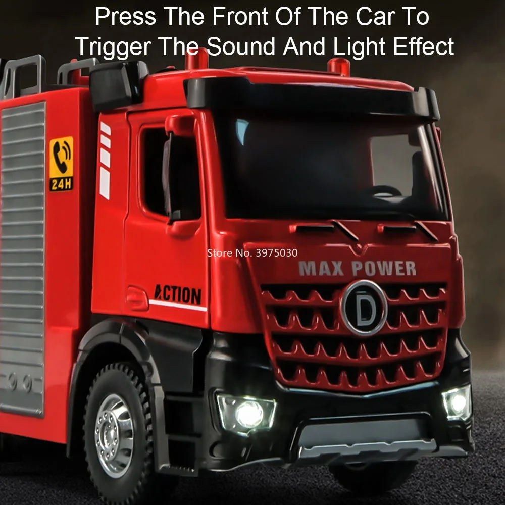 1:32 Scale Fire Engine Toy with Lights and Sound 4 1:32 Scale Fire Engine Toy with Lights and Sound - Image 4