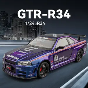 1:24 GTR R34 Skyline Racing Car Model 11 Sf365368afdce4420bd24f7879dddc0d0S