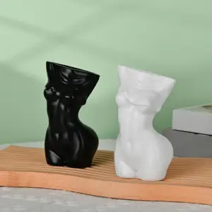 Female Body Ceramic Vase T-29 in Black or White 7 Sf390bdedd61b40919aa08d035da4f5a8L