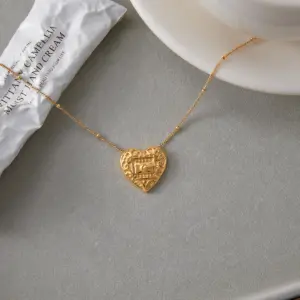 Stainless Steel Gold Heart Necklace 13 Sf398add77c3940e98e1702665212b732w