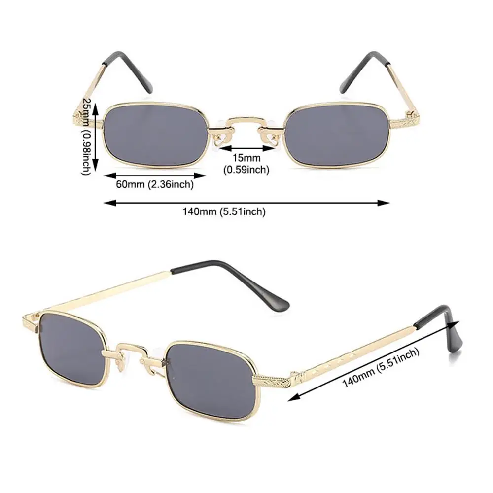 Retro Metal Frame Sunglasses with UV Protection 6 Retro Metal Frame Sunglasses with UV Protection - Image 6