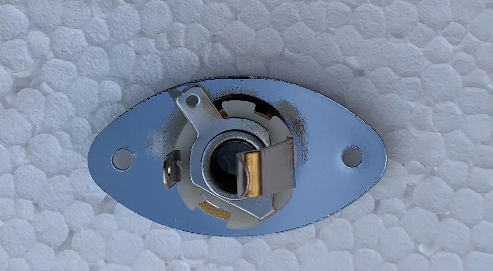 Oval Curved Bass Jack Plate in Gold, Black, Chrome 4 Oval Curved Bass Jack Plate in Gold, Black, Chrome - Image 4