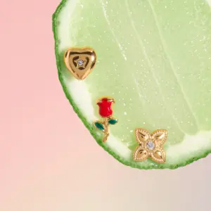 Romantic Stainless Steel Heart & Flower Earrings Set 9 Sf3bde9dc33644ee4b6d2d83cac0a3483q