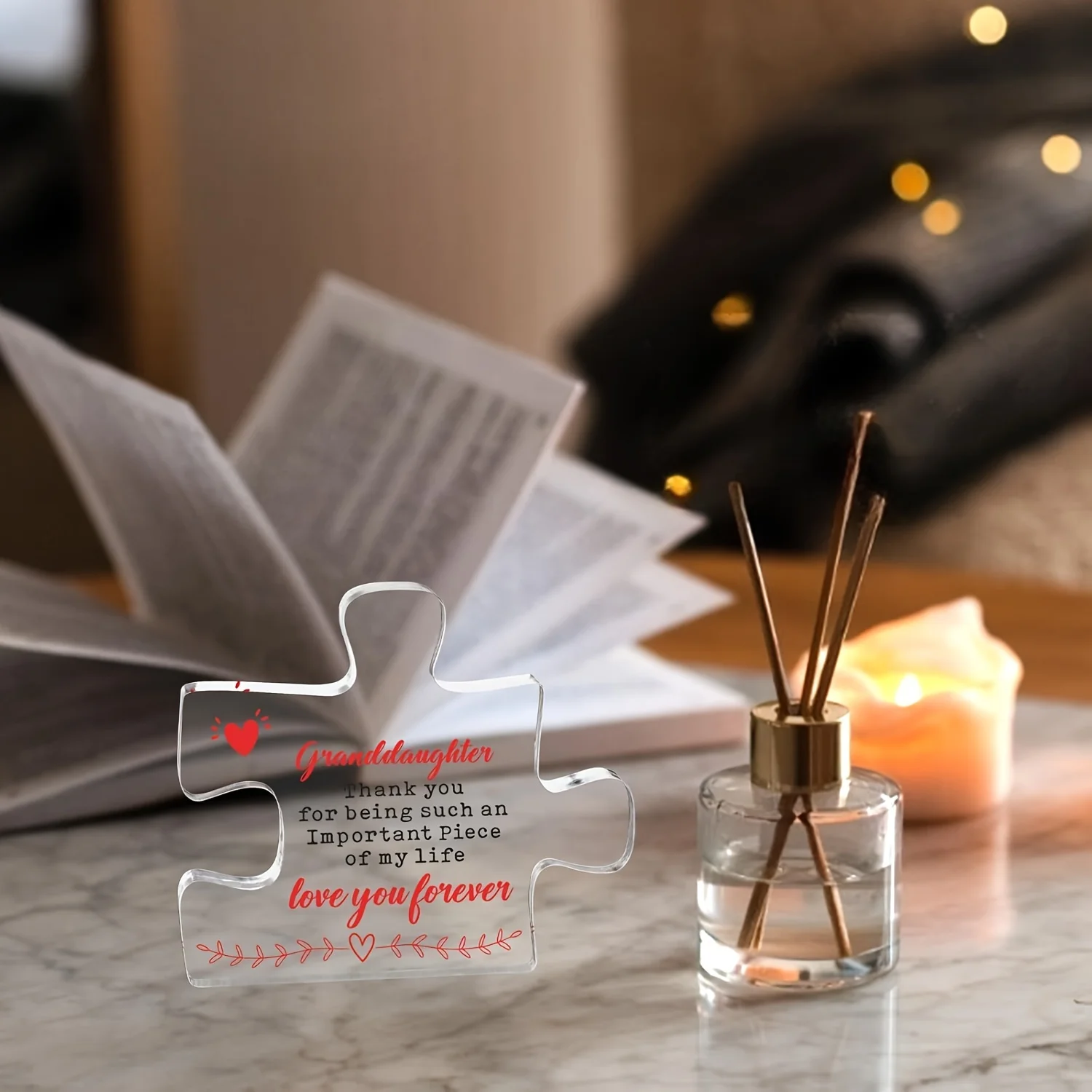 Heartfelt Acrylic Desk Sign for Granddaughter 6 Heartfelt Acrylic Desk Sign for Granddaughter - Image 6