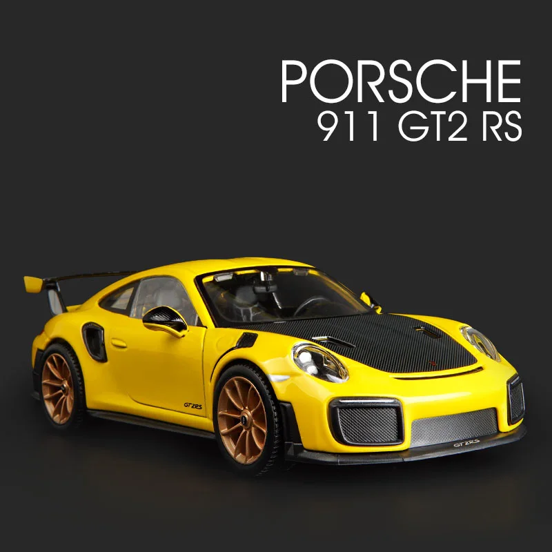 Vibrant Yellow Porsche 911 GT2 RS Model Car 2 Vibrant Yellow Porsche 911 GT2 RS Model Car - Image 2