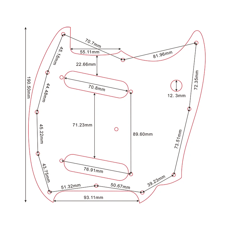 Fender Mustang Replacement Pickguard - 4-Ply PVC 6 Fender Mustang Replacement Pickguard - 4-Ply PVC - Image 6
