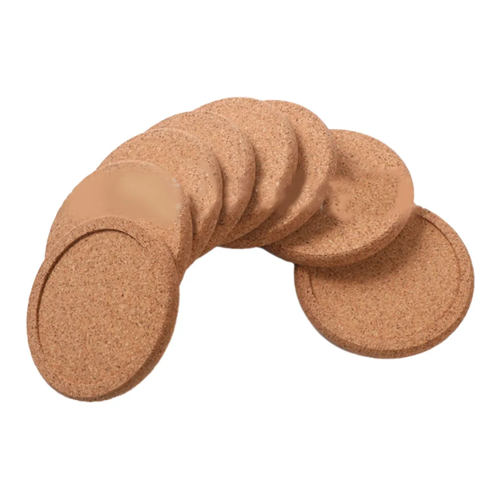 Natural Cork Coasters Set for Home & Office 4 Natural Cork Coasters Set for Home & Office - Image 4