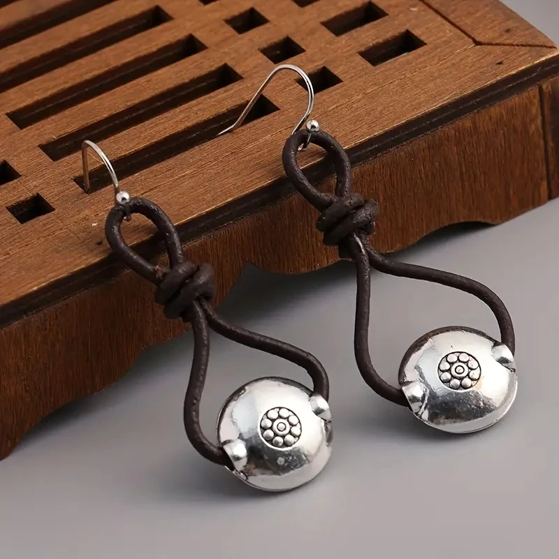 Delicate Silver Flower Drop Earrings for Women 3 Delicate Silver Flower Drop Earrings for Women - Image 3