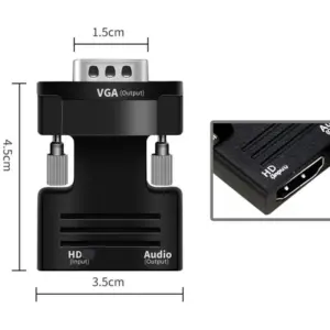 HDMI to VGA Adapter with Audio for PC and Laptop 8 Sf498a9725e0e4e33bbaac16735c28981t