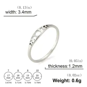 Celestial Moon Phase Stainless Steel Ring 18 Sf499111171384ff281844910de76ae49K