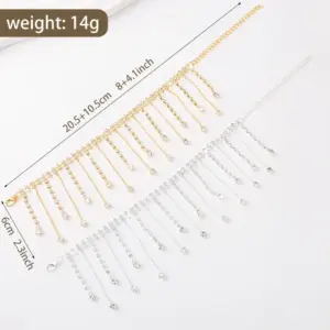 Elegant Geometric Women's Anklet in Silver or Gold 10 Sf49b698c47464c9eaece1f9526daf8f3a