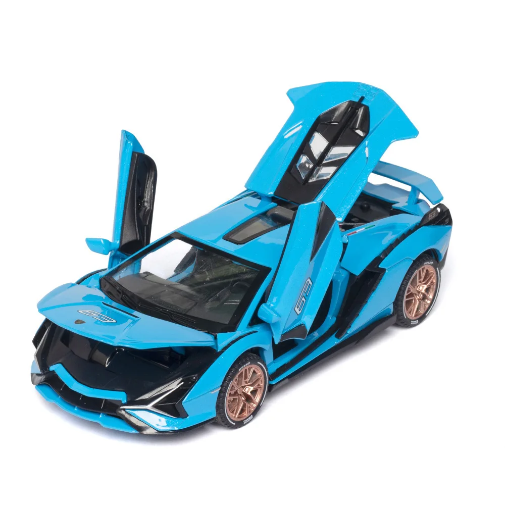 Green Lamborghini SIAN 1:32 Diecast Model 5 Green Lamborghini SIAN 1:32 Diecast Model - Image 5
