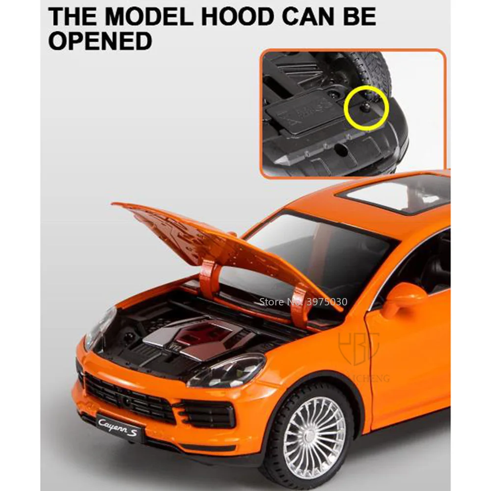 White 1:24 Scale Porsche Cayenne S Model Car 4 White 1:24 Scale Porsche Cayenne S Model Car - Image 4