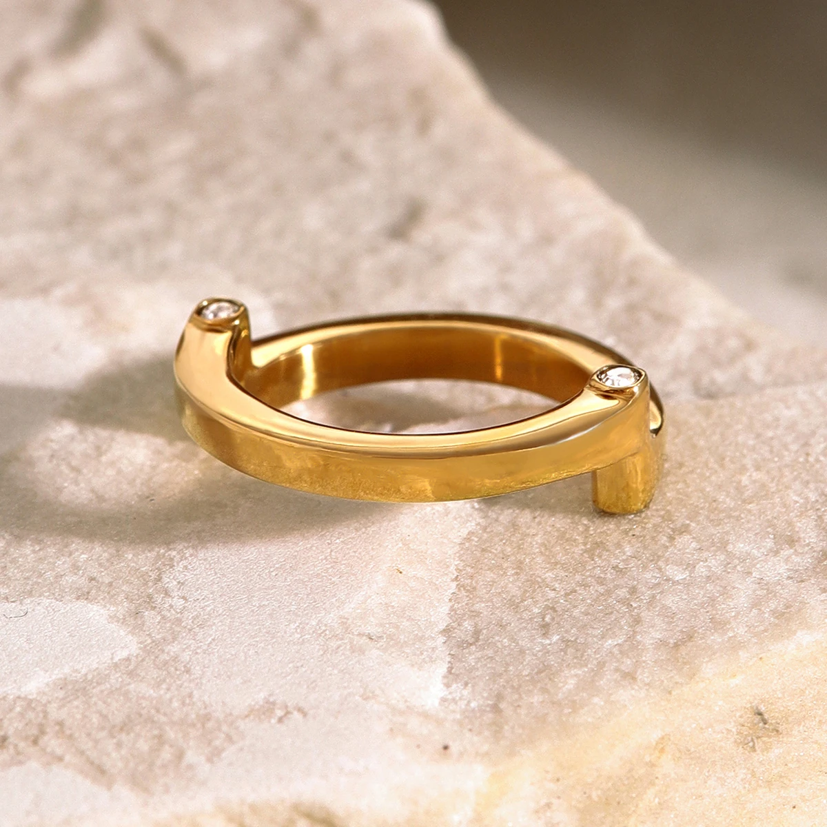 Elegant Gold Stainless Steel Women's Ring JDR2406011 5 Elegant Gold Stainless Steel Women's Ring JDR2406011 - Image 5