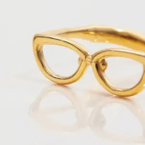 Gold Sunglasses-Shaped Stainless Steel Ring 11 Sf52f9941d788435ea5f6eedd9643a9fas