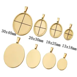 Stainless Steel Oval Pendant Bases Set 9 Sf53fc5bdaf0b48e5b7bdd6f7b10da96f4