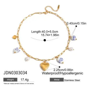 Elegant Stainless Steel Heart Necklace Set 15 Sf555476cd36a45e4a1505f572e2292dcZ 2