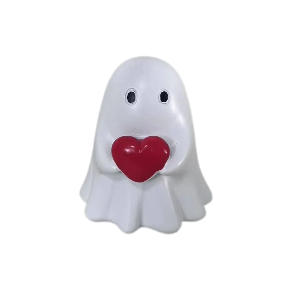 Resin Ghost Figurine with Heart Accent 7 Resin Ghost Figurine with Heart Accent - Image 7