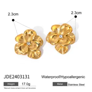 Gold Stainless Steel Earrings Set for Women 15 Sf56a2015ad864644b9235e6775fe062ce