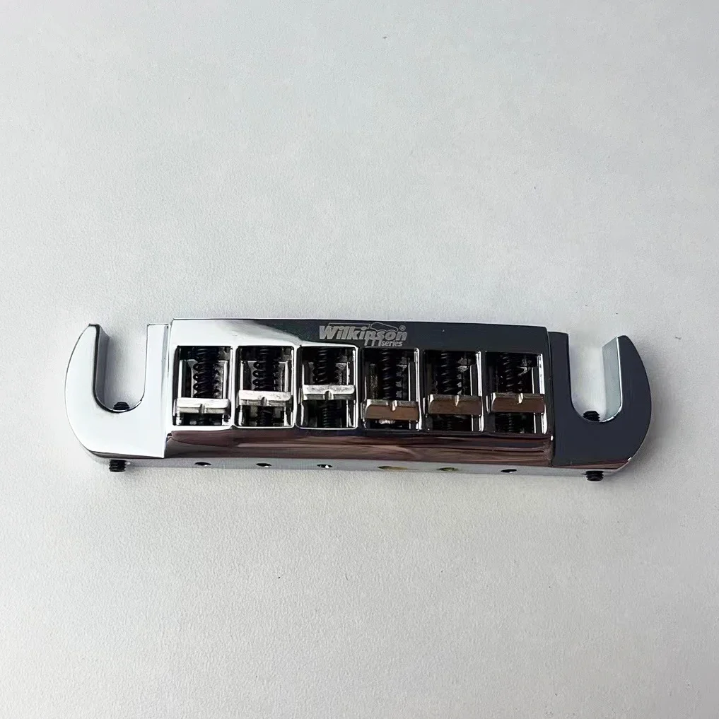 Wilkinson WOGT3 Chrome Silver Guitar Bridge 2 Wilkinson WOGT3 Chrome Silver Guitar Bridge - Image 2