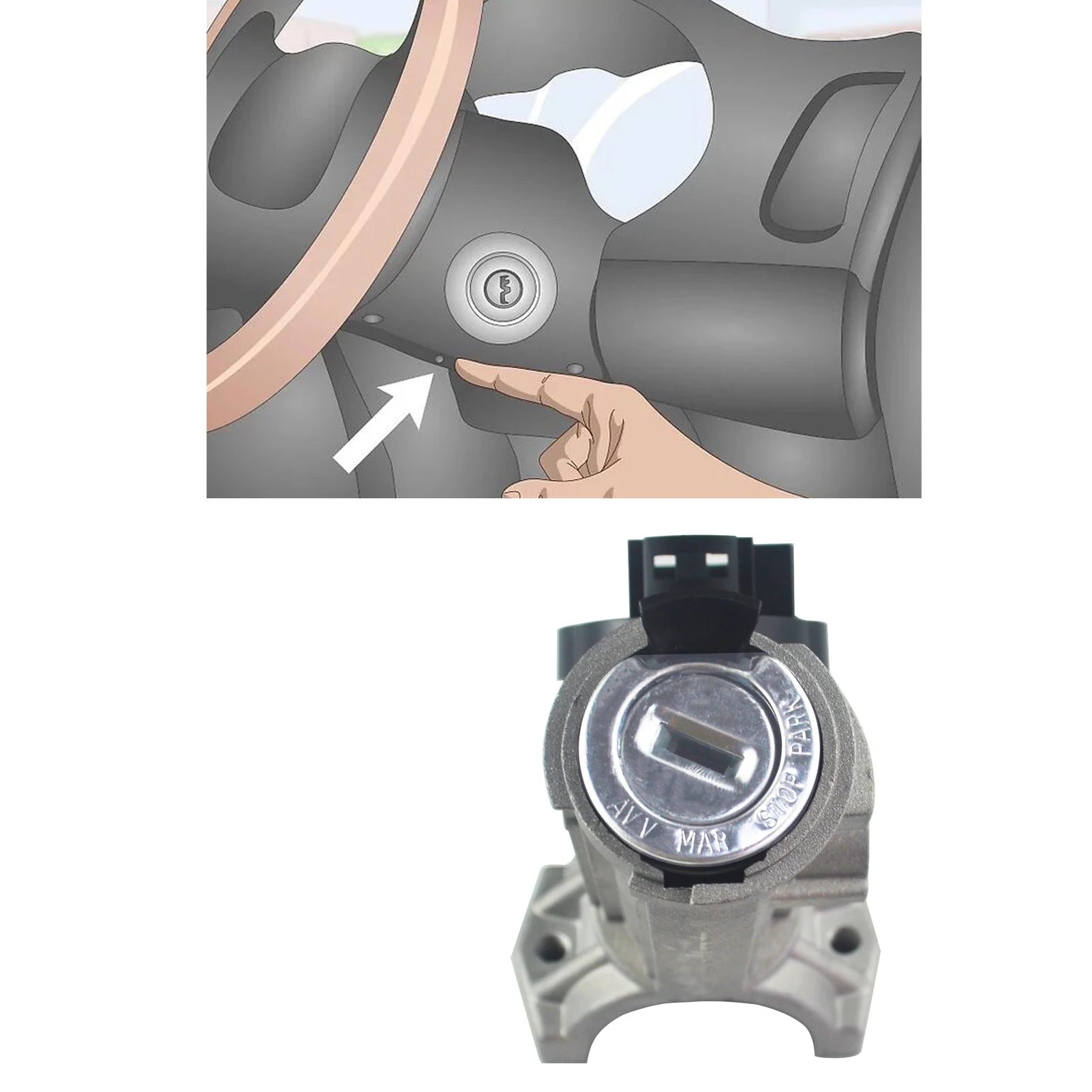 Ignition Lock Barrel Switch for Peugeot, Citroen, Fiat 3 Ignition Lock Barrel Switch for Peugeot, Citroen, Fiat - Image 3