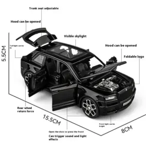 1:32 Scale Black Diecast Rolls Royce Cullinan Model 9 Sf5c1eb4045de4c85bd3d671e6cb75154G
