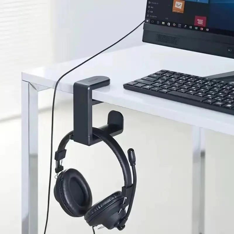 Black Adjustable Headphone Stand for Desktops 3 Black Adjustable Headphone Stand for Desktops - Image 3