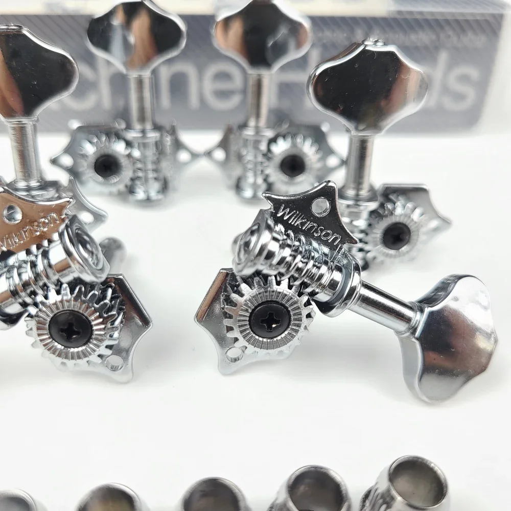 Vintage Chrome Guitar Tuners WJ-28N 19:1 Ratio 4 Vintage Chrome Guitar Tuners WJ-28N 19:1 Ratio - Image 4