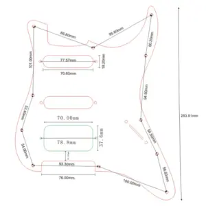 Vibrant Fender Strat Pickguard 285x230mm 15 Sf6225bfbeaa54219b35dcbe025b48ff9q