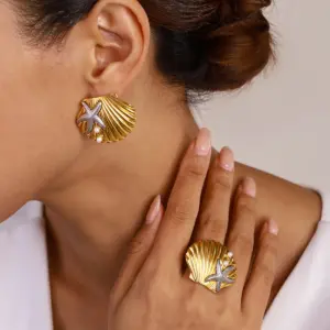 Stainless Steel Ocean-Inspired Starfish Earrings 8 Sf6363c8d087247debe1f17db9132b3bef