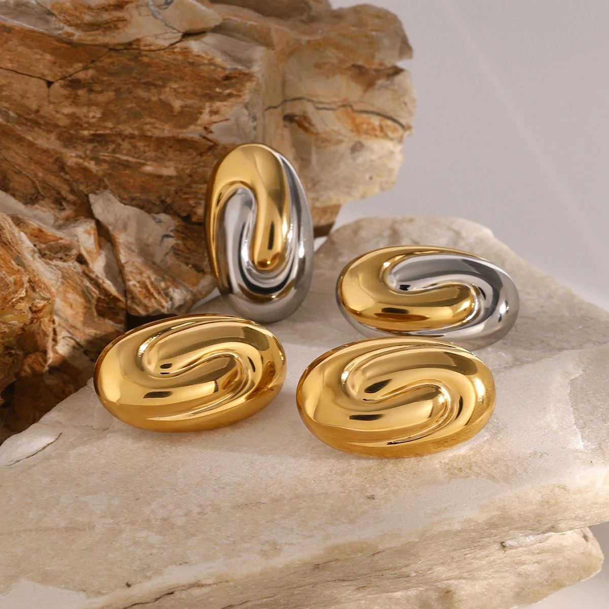 Stainless Steel Vortex Earrings for Women 4 Stainless Steel Vortex Earrings for Women - Image 4