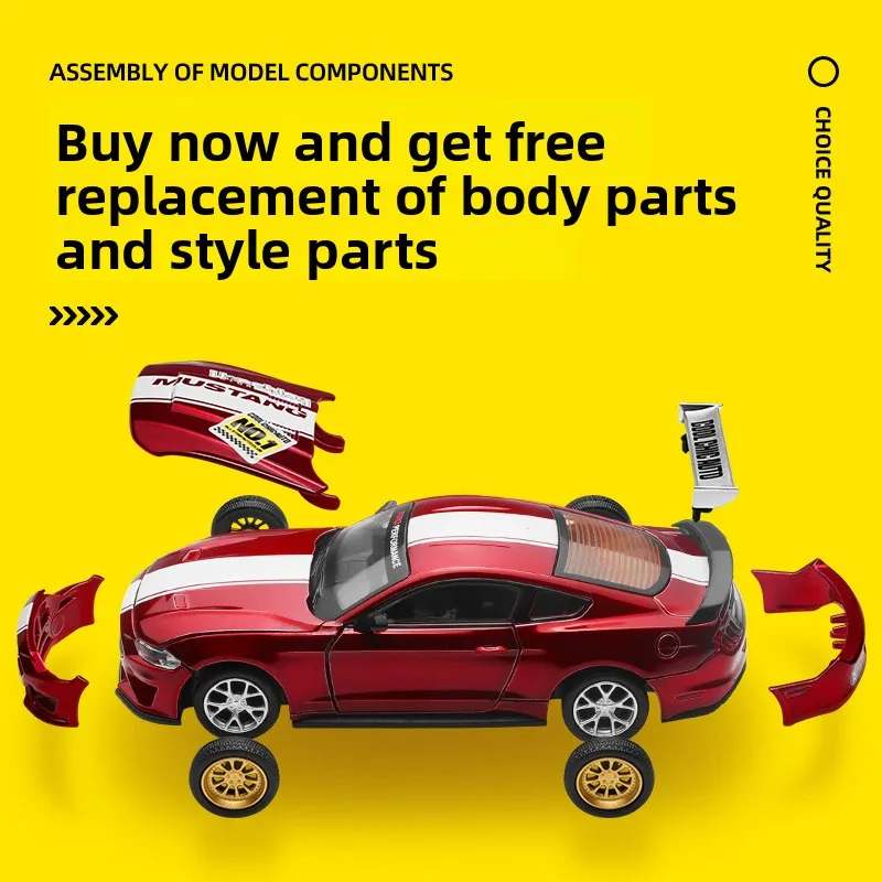 Ford Mustang GT 1:42 Die-Cast Model in Red 2 Ford Mustang GT 1:42 Die-Cast Model in Red - Image 2