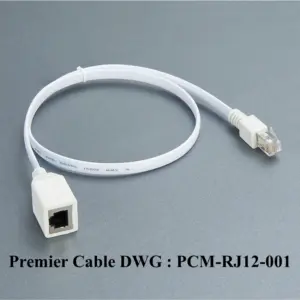 White RJ12 6P6C Extension Cable 0.6m 9 Sf65385bd12bd4adc8d834e884457ab48o