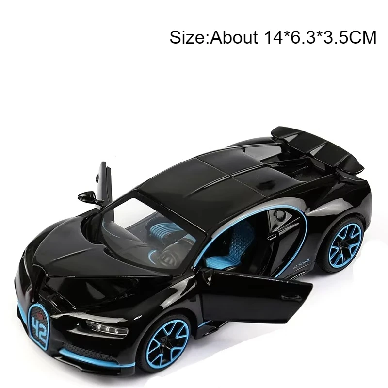 Blue Bugatti Chiron Diecast Model 1:32 Scale 9 Blue Bugatti Chiron Diecast Model 1:32 Scale - Image 9