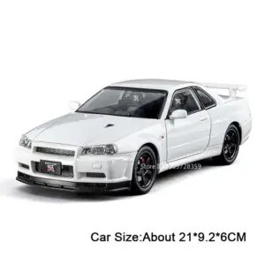 1:24 Scale GTR CSR2 R34 Model Car 18 Sf65d265ba9914b4693b847f23e0590ed4