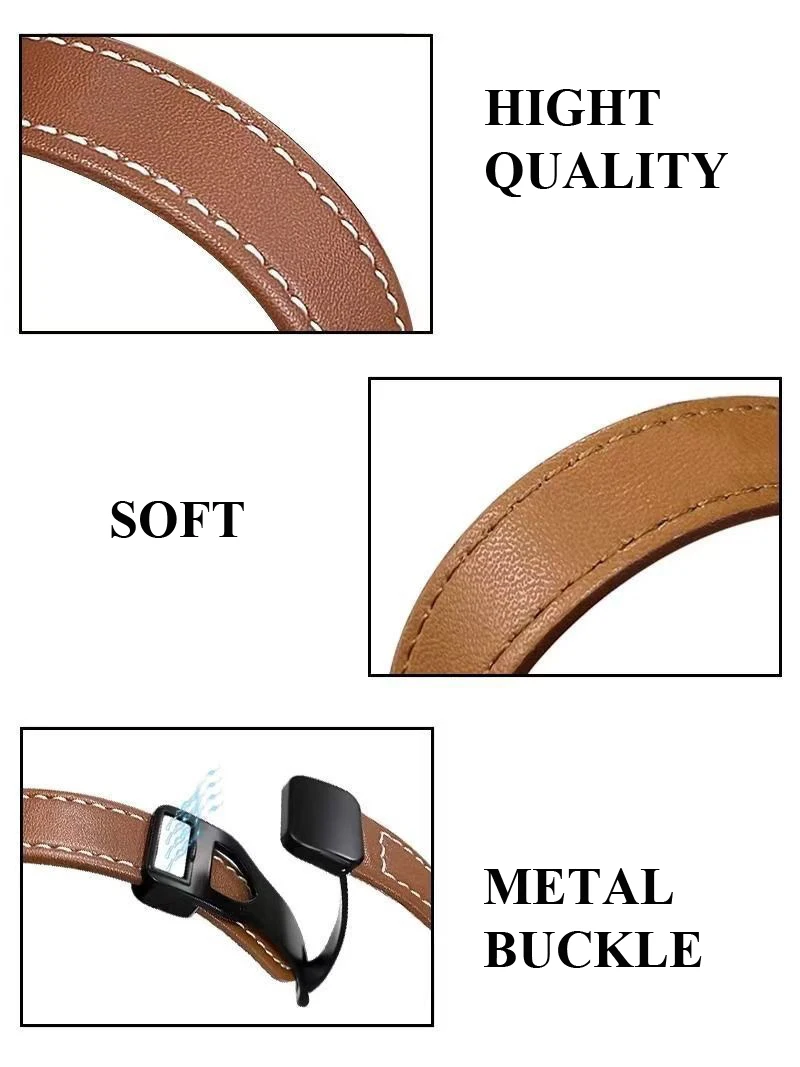 Magnetic Leather Strap for Huawei Band 8/9/10 4 Magnetic Leather Strap for Huawei Band 8/9/10 - Image 4