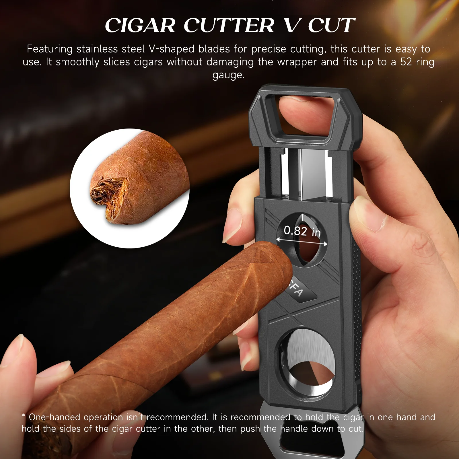 Multifunctional Stainless Steel Cigar Cutter 4 Multifunctional Stainless Steel Cigar Cutter - Image 4